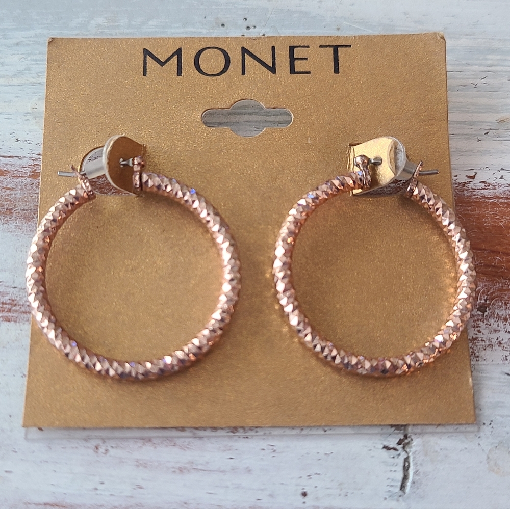 Monet® Gold-Tone Textured 20mm Hoop Earrings